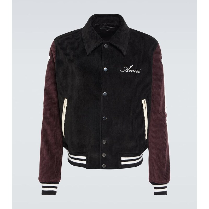 Pánská bunda Amiri Corduroy varsity jacket v barvě černá