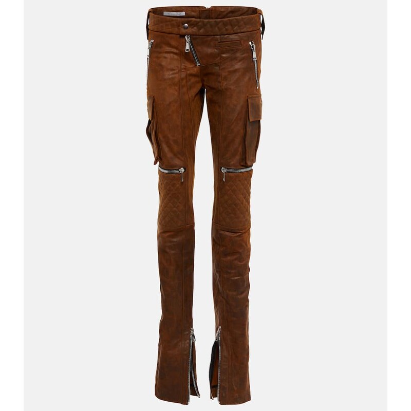 LaQuan Smith Leather straight pants