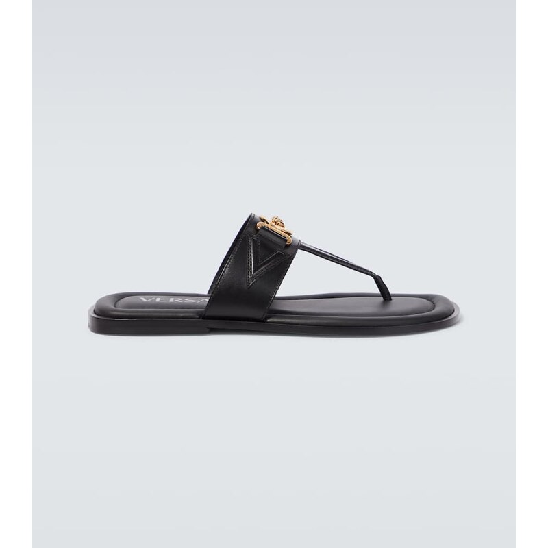 Versace Medusa leather thong sandals