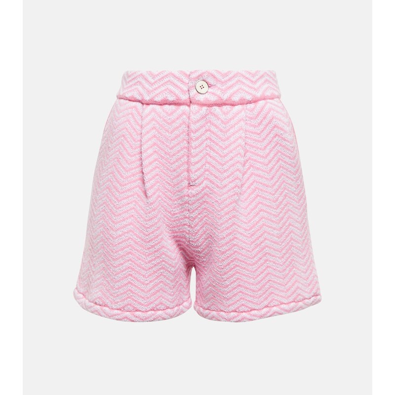 Barrie Cashmere and cotton-blend bouclÃ shorts