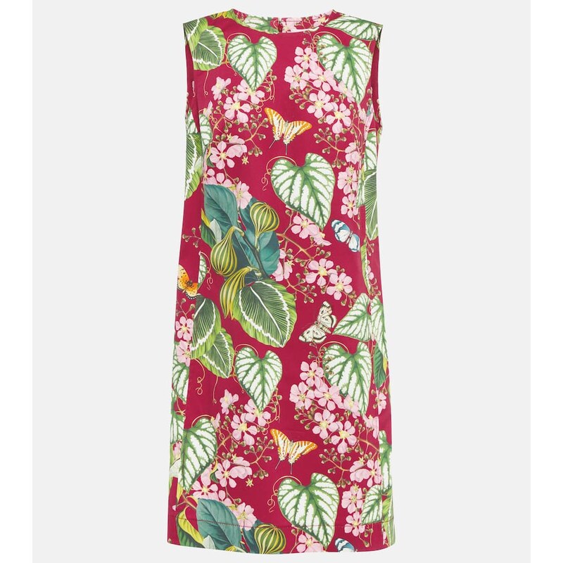 Oscar de la Renta Floral cotton-blend minidress