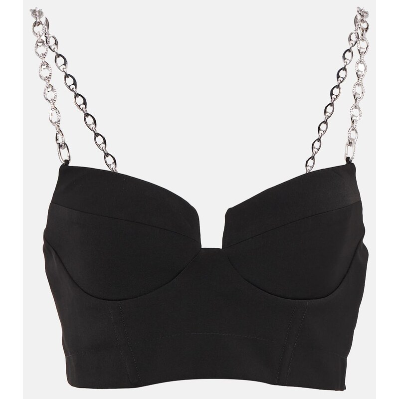 Simkhai Trina embellished crop top