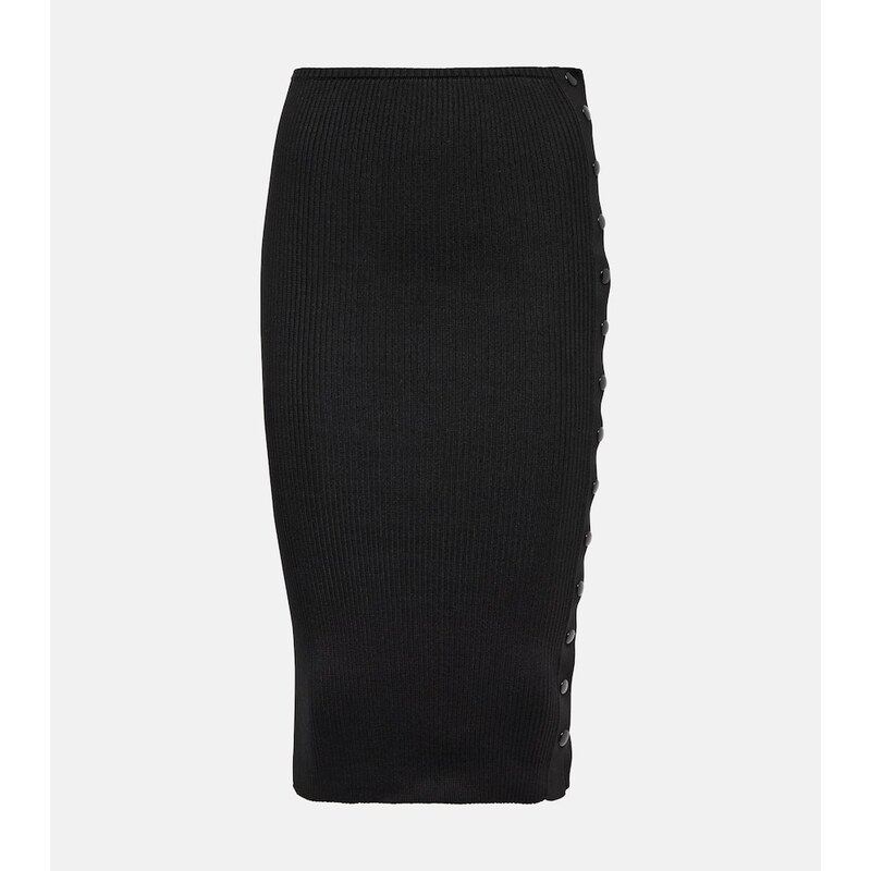 Petar Petrov Finn ribbed-knit silk pencil skirt