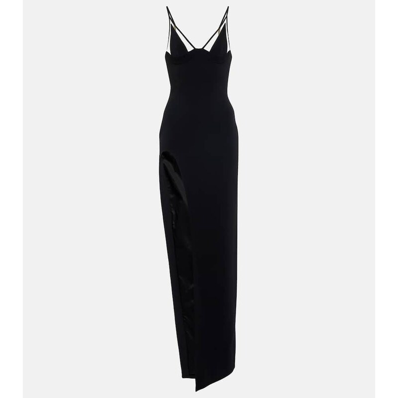 David Koma Mesh-paneled gown