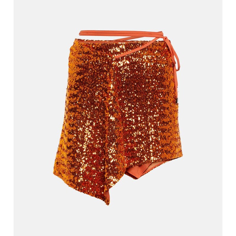 The Attico Wrap-around waist miniskirt