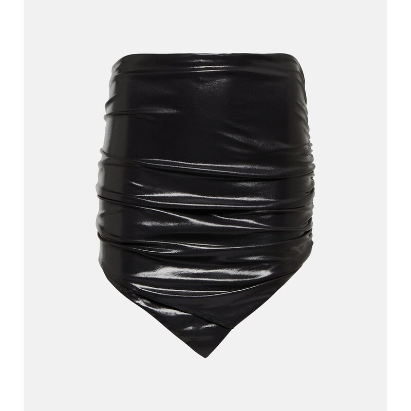 The Attico Hatty ruched jersey miniskirt