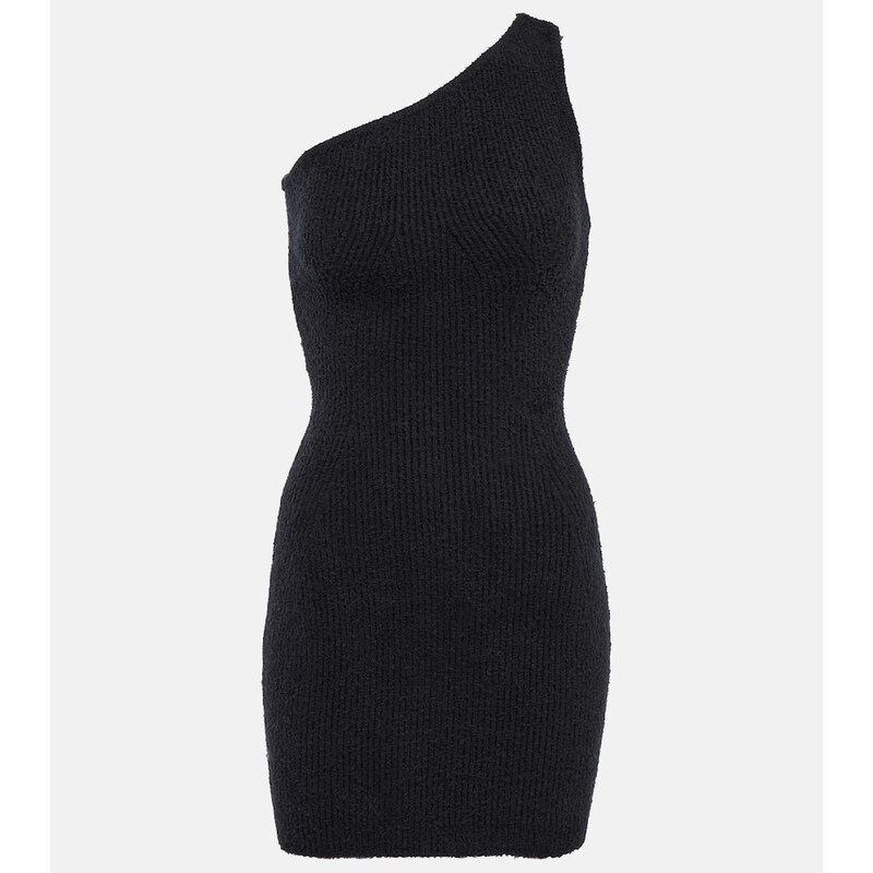 Wardrobe.NYC Ribbed cotton-blend minidress