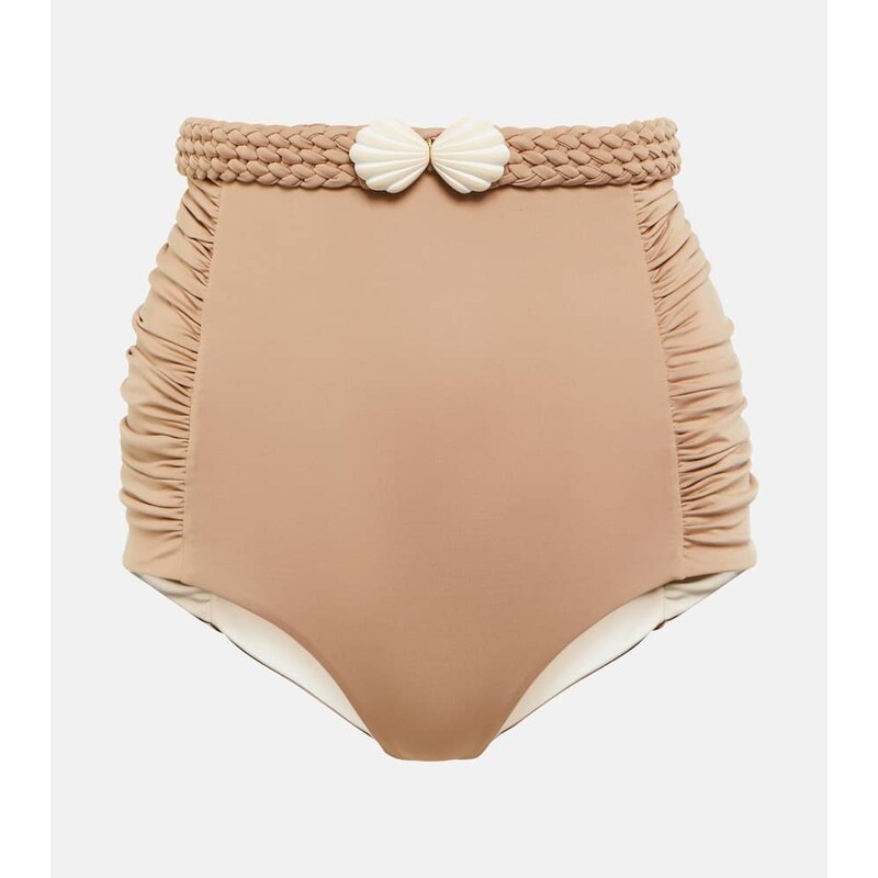 Johanna Ortiz High-rise belted bikini bottoms