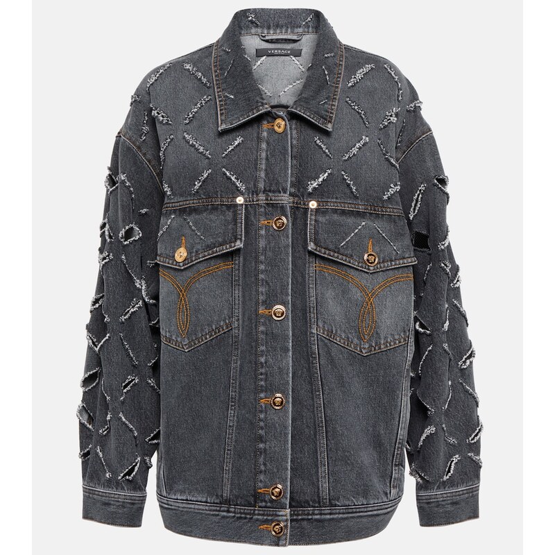 Versace Distressed denim jacket