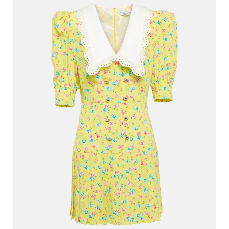 Alessandra Rich Floral silk minidress