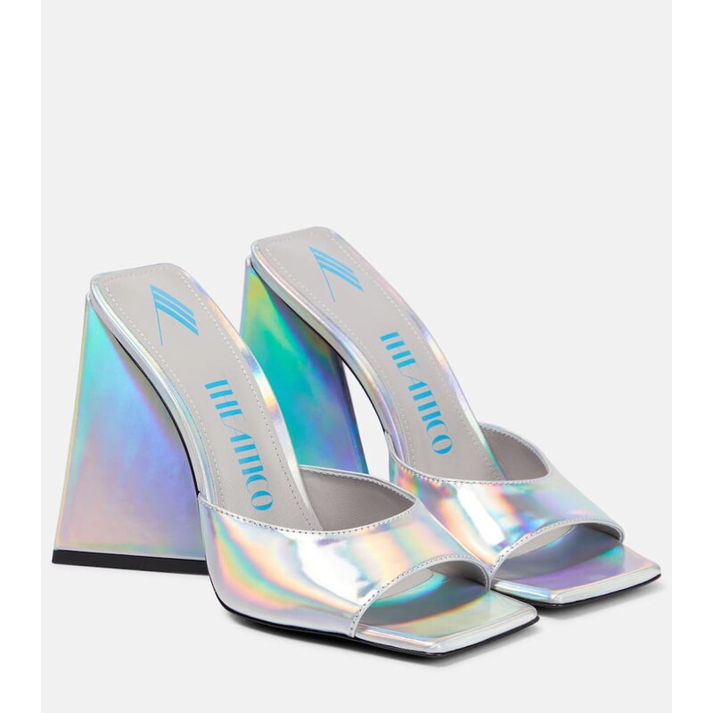 The Attico Devon metallic leather mules