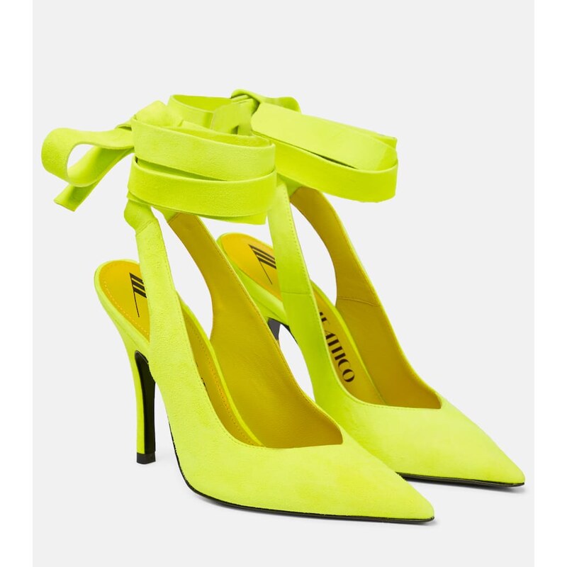 The Attico Venus wrap-around leather pumps