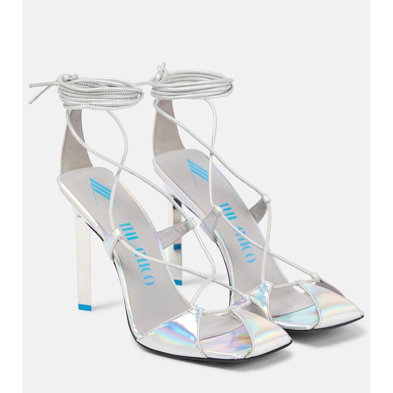 The Attico Adele metallic leather sandals