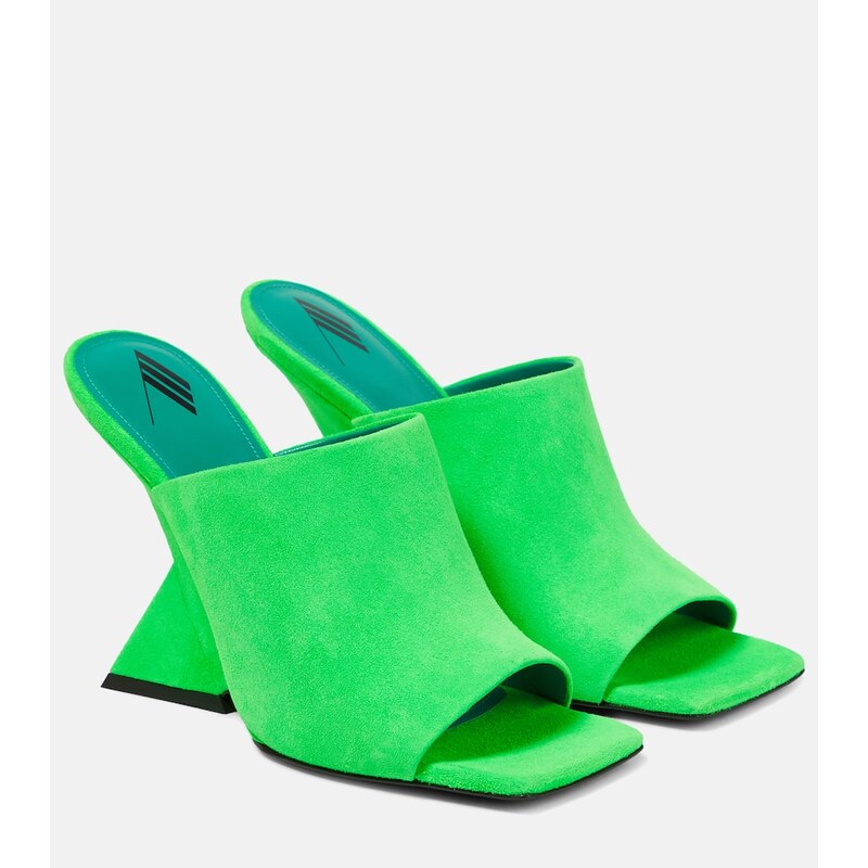 The Attico Cheope suede wedge mules