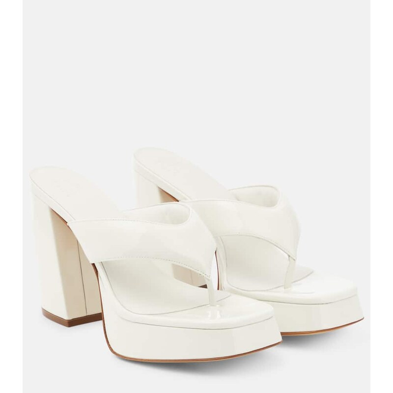 Gia Borghini Patent leather platform sandals
