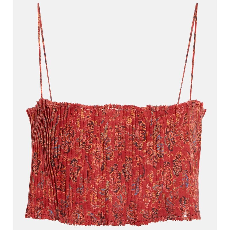 SIR Allegra floral ramie crop top