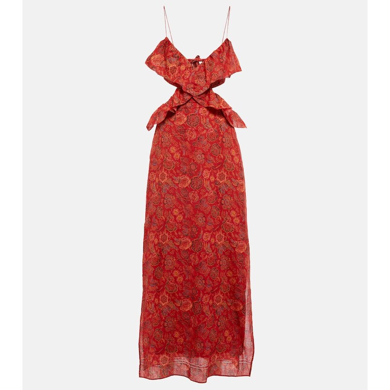 SIR Allegra floral ramie maxi dress