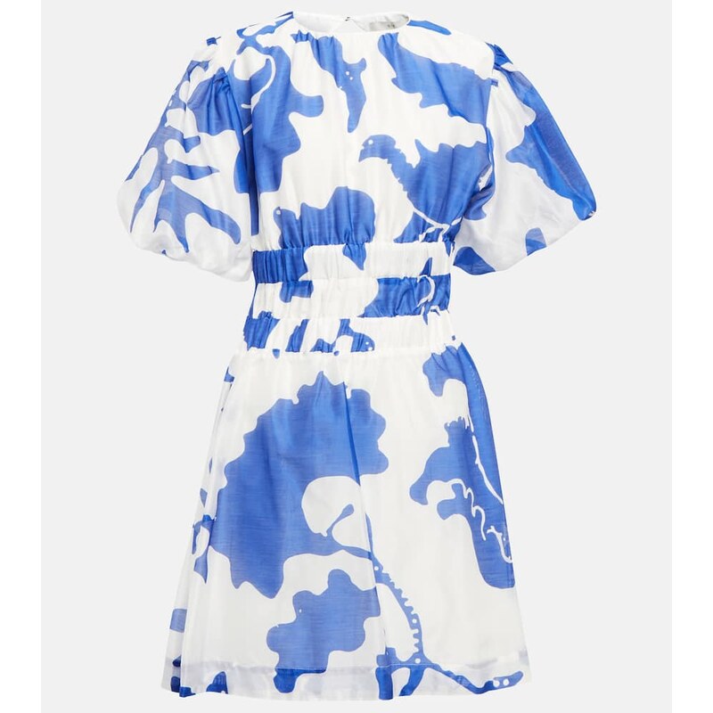 SIR Vivi printed cotton and silk minidress