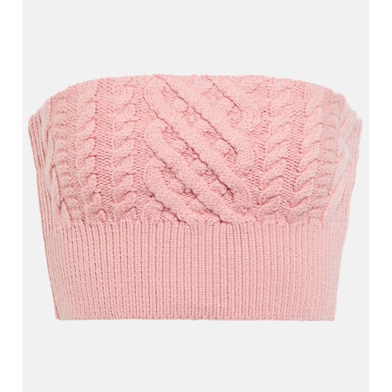 Emilia Wickstead Bimba wool cropped bustier