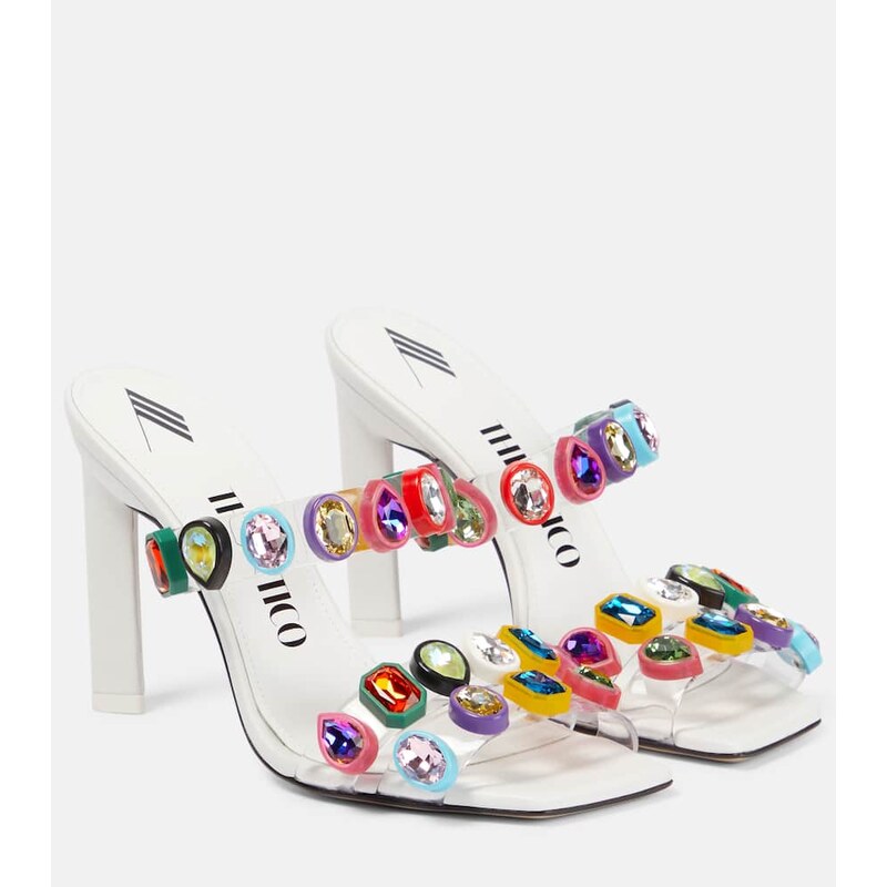 The Attico Nanci embellished PVC mules