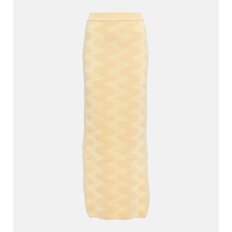 Nanushka Bria jacquard cotton-blend midi skirt