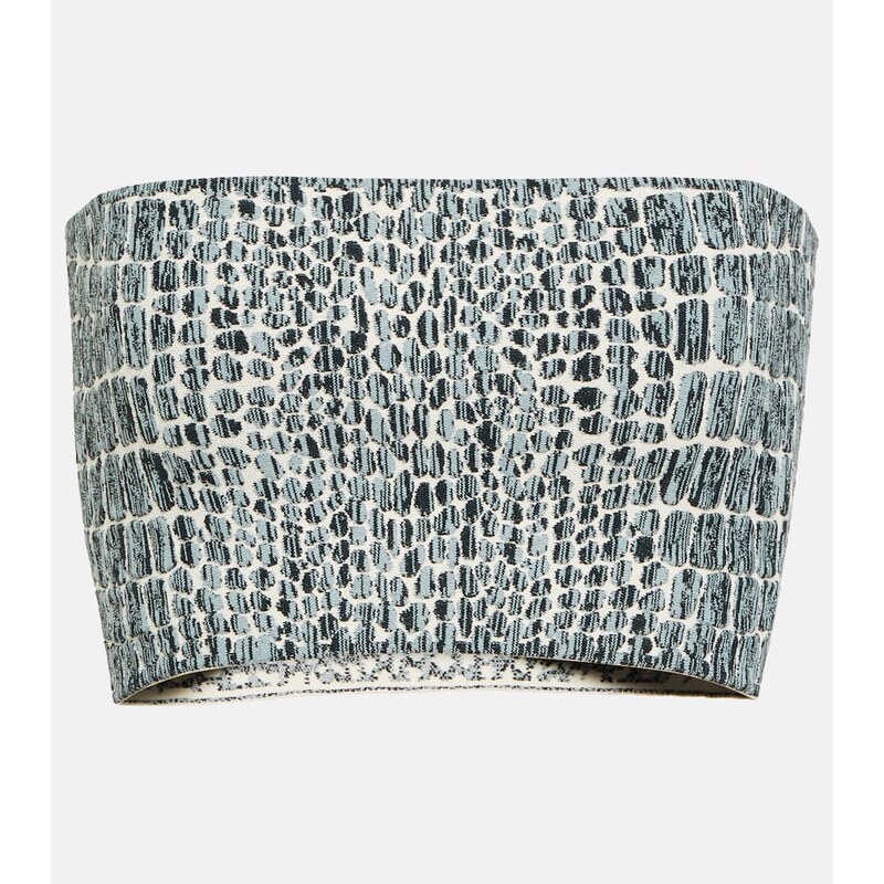 Alaïa Croc-effect bandeau top