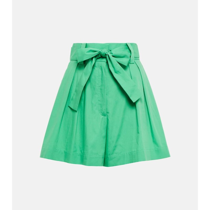 Oscar de la Renta High-rise wide-leg cotton shorts