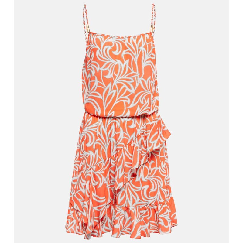 Heidi Klein Printed ruffled minidress
