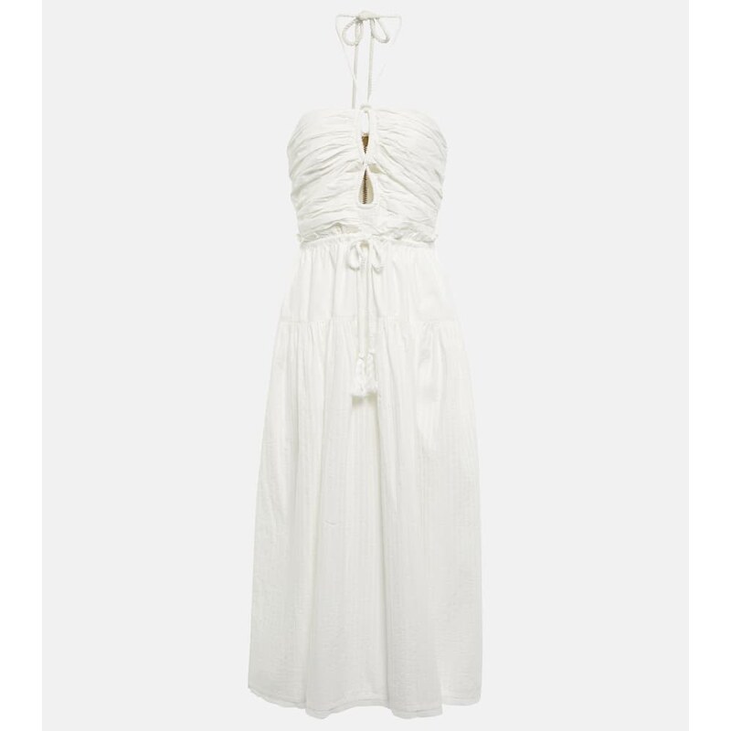 Ulla Johnson Emmaline halterneck cotton poplin midi dress