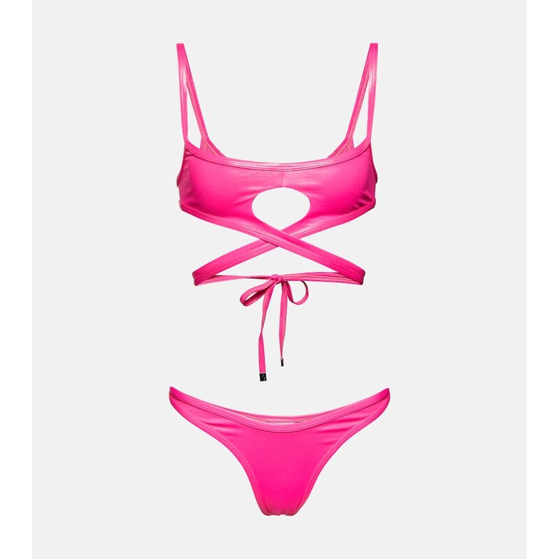 The Attico Square wrap bikini