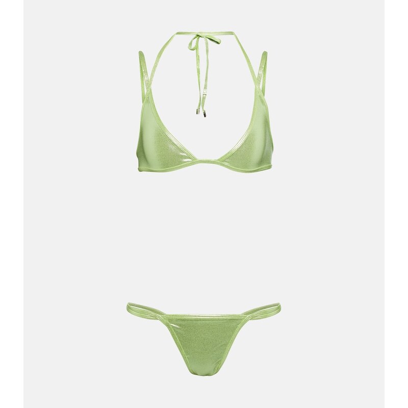 The Attico Halterneck bikini top