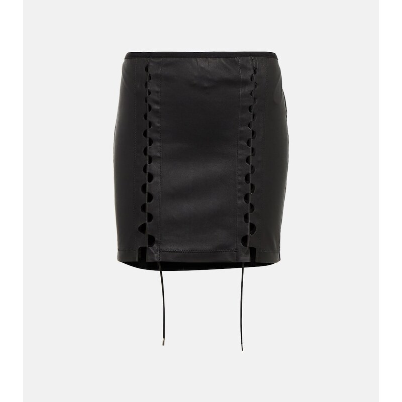 Dion Lee Hinge-seam leather miniskirt