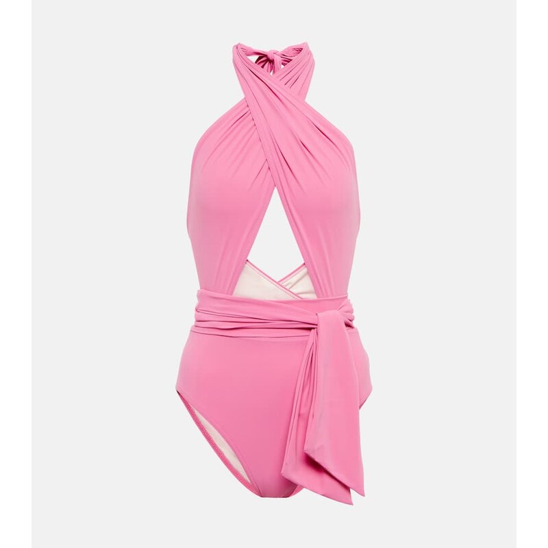 Karla Colletto Cutout halterneck swimsuit