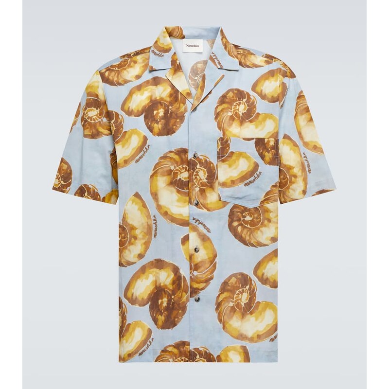 Nanushka Printed cotton bowling shirt