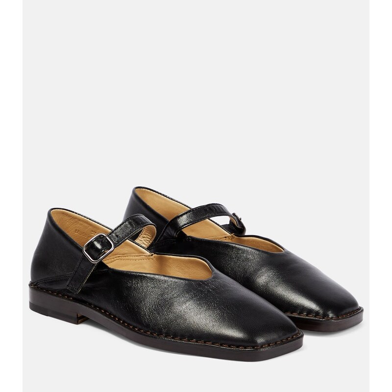 Lemaire Leather Mary Jane ballet flats