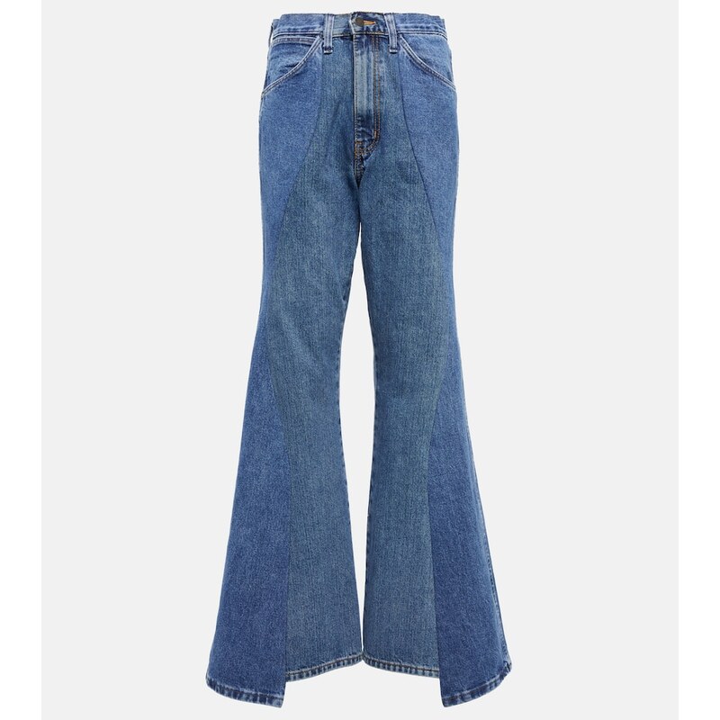 Gabriela Hearst Foster patchwork flared jeans