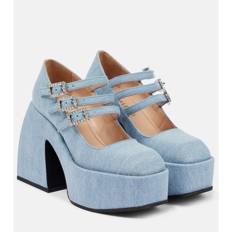 Nodaleto Bulla Marietta denim platform pumps