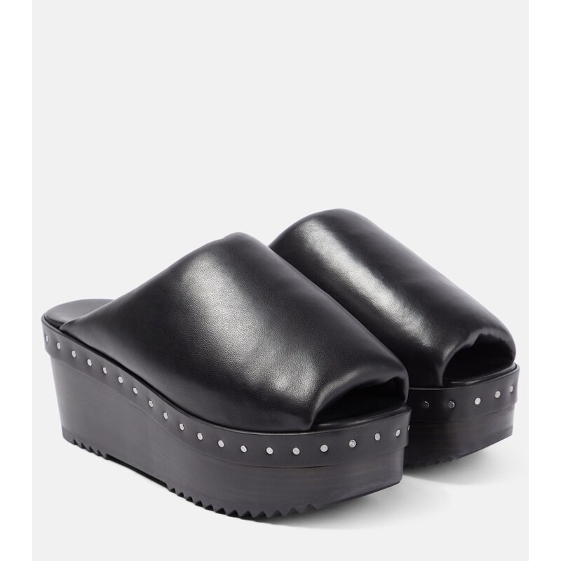 Rick Owens Padded leather platform sandals