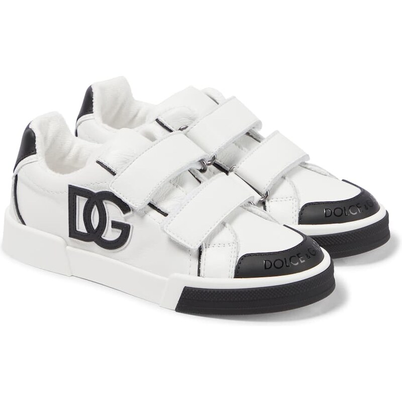Dolce&Gabbana Kids Logo leather sneakers