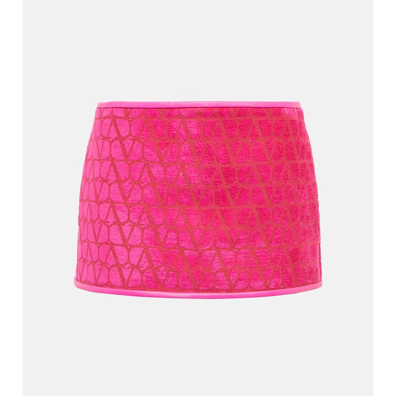 Valentino Toile Iconographe velvet miniskirt