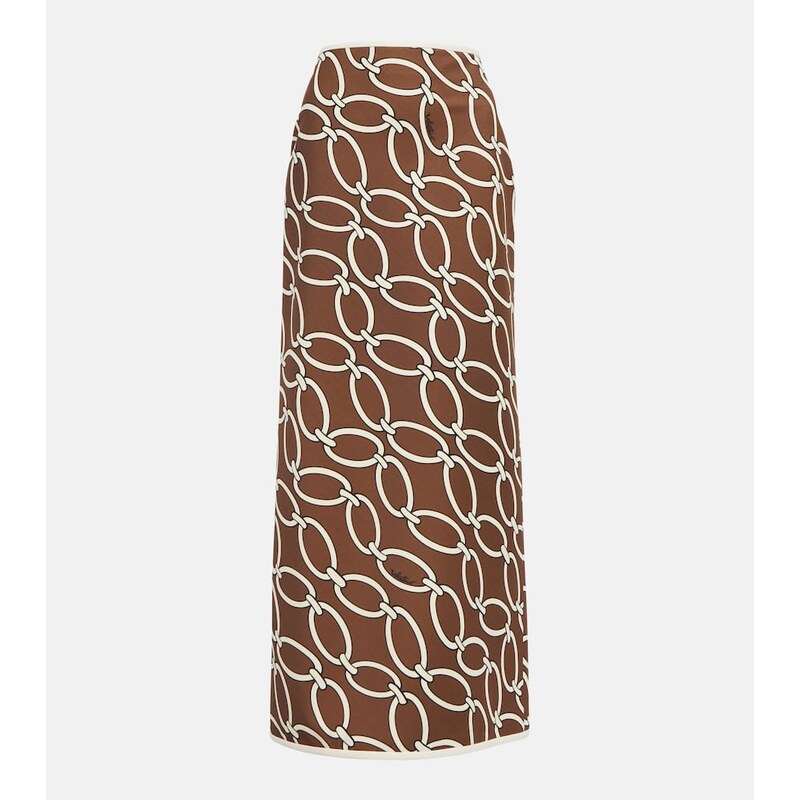 Valentino Chain-print maxi skirt