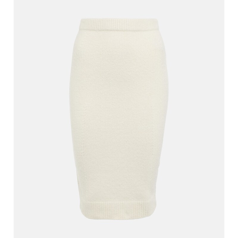 Tom Ford Knitted cotton-blend midi skirt