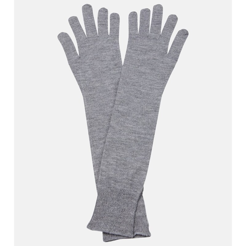 Alaïa Cashmere and silk gloves