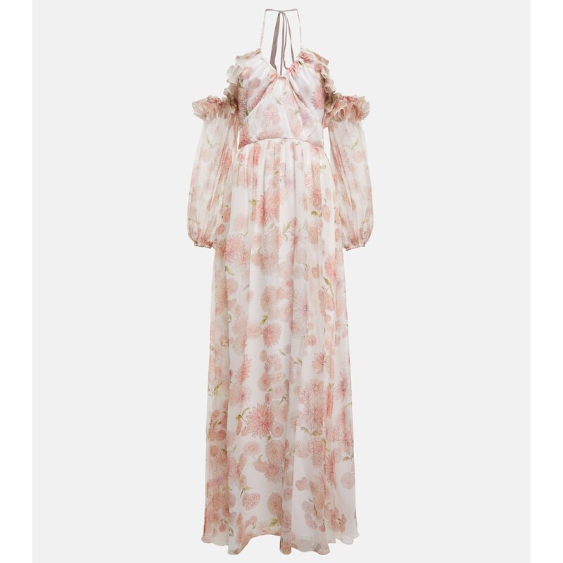 Giambattista Valli Off-the-shoulder floral silk gown