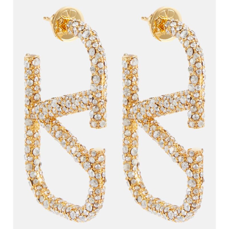 Valentino VLogo crystal-embellished earrings