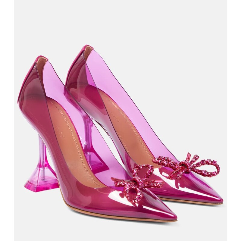 Amina Muaddi Rosie embellished PVC pumps
