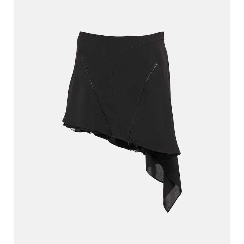 Mugler Asymmetrical high-rise miniskirt