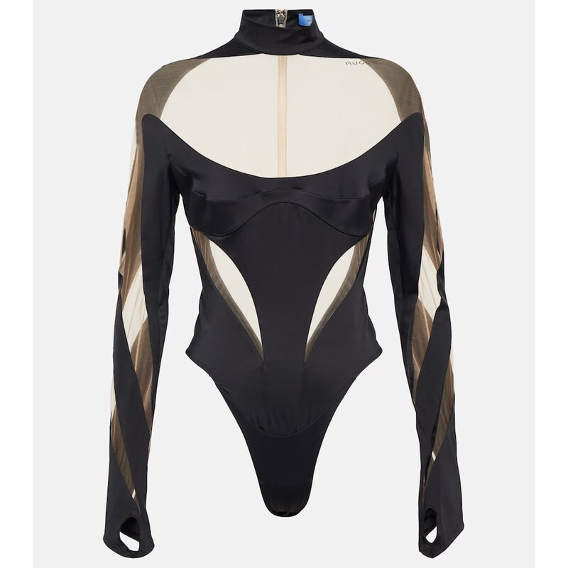 Mugler Paneled bodysuit