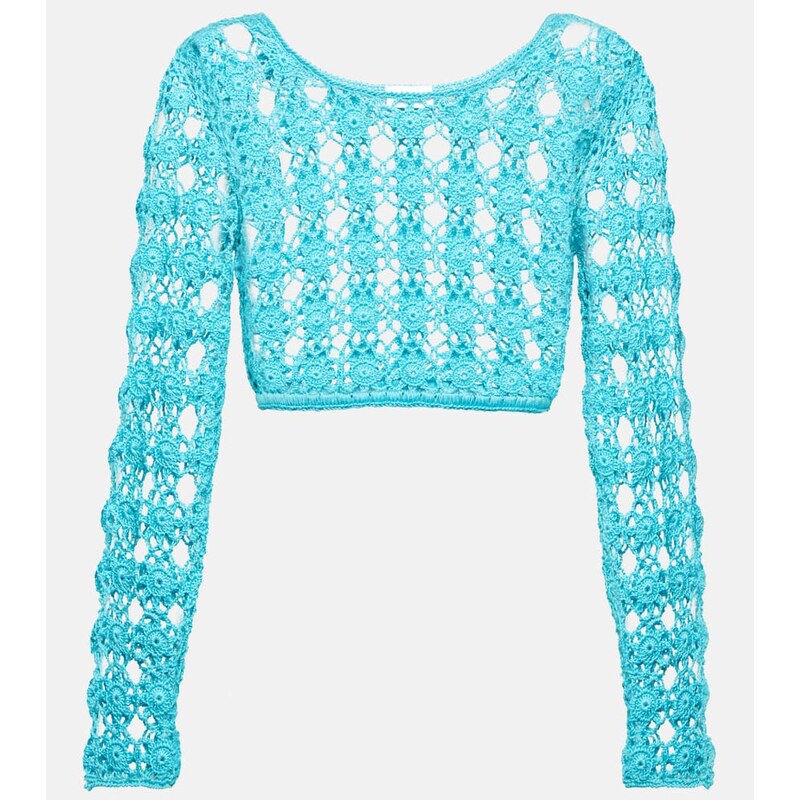 Anna Kosturova Bella cotton crochet crop top