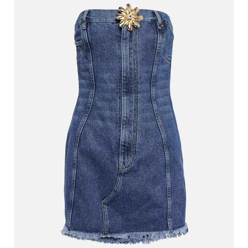 Area Mussel Flower denim minidress